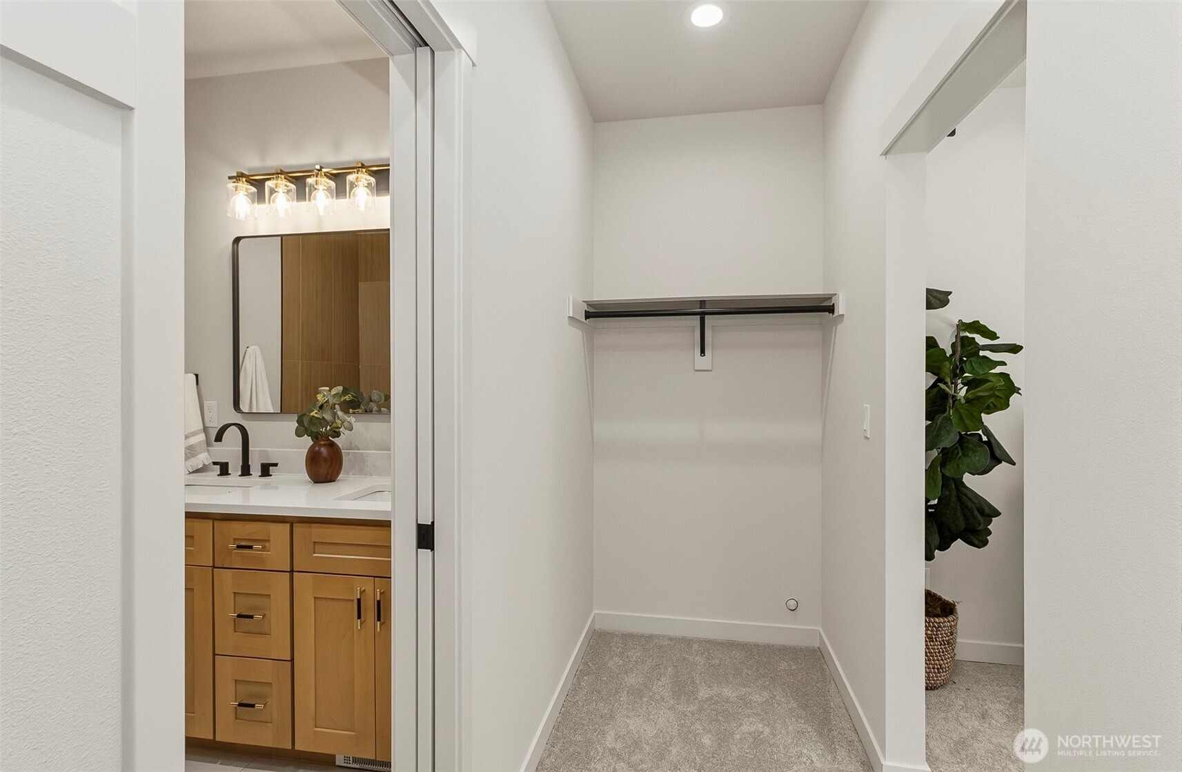 2816 Callow Road Lake Stevens, WA 98258 - Photo 10 of 34 view of a bathroom with a sink and mirror
