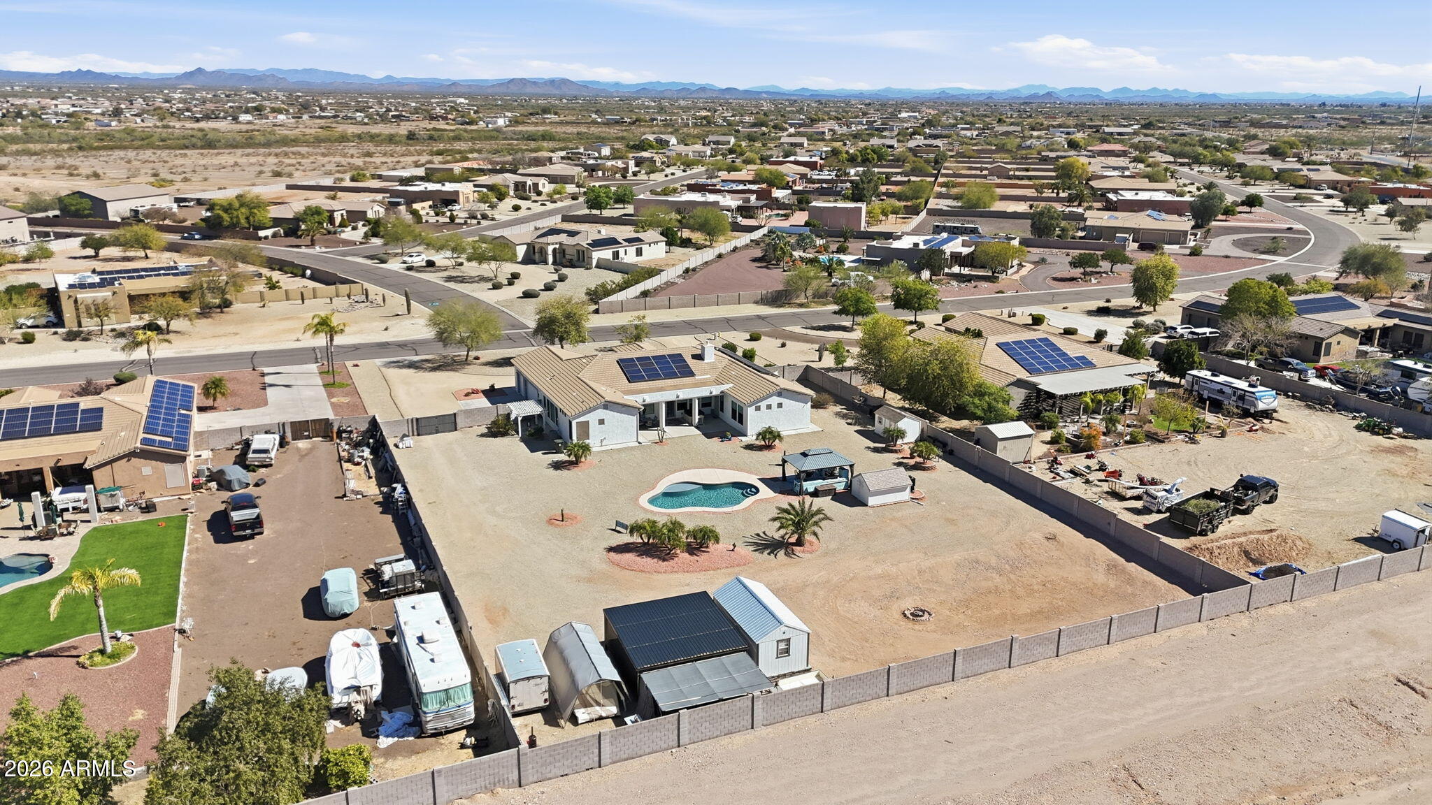 22909 West Sierra Ridge Way Wittmann, AZ 85361 - Photo 16 of 108 back yard