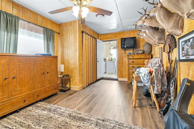 a house view with a garden space