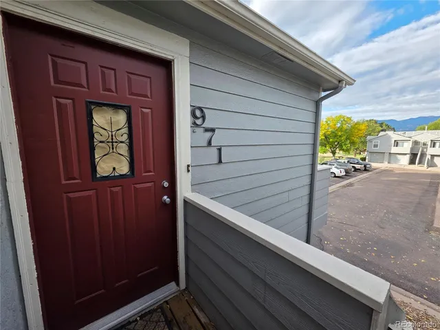 a view of a entryway door front of house