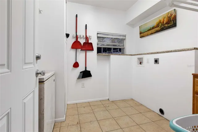 a view of backyard with green space