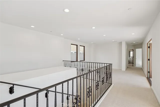 a view of a hallway with closet