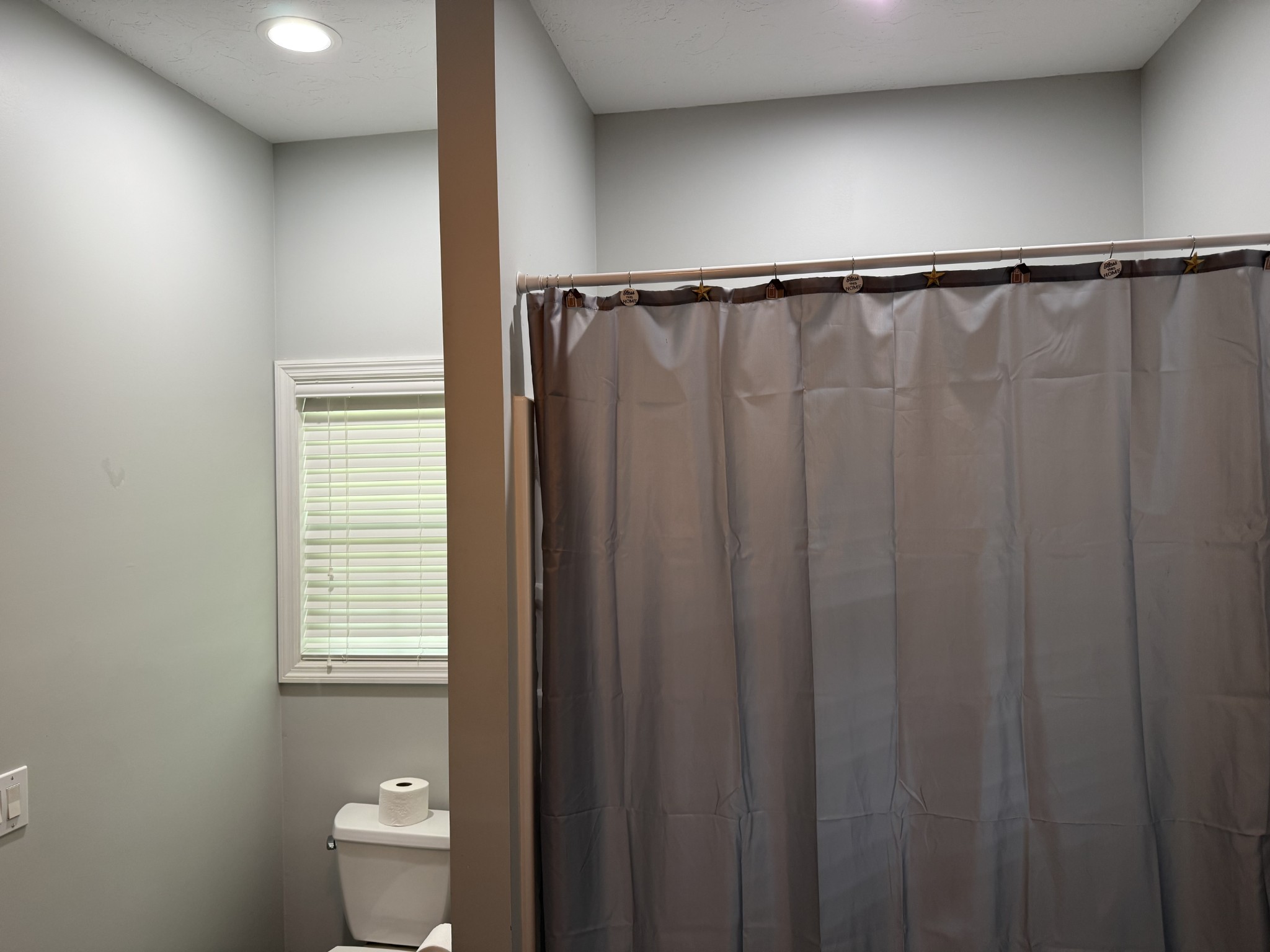 581 Shady Grove Road Bloomington Springs, TN 38545 - Photo 12 of 42 a bathroom with a shower a sink and a toilet