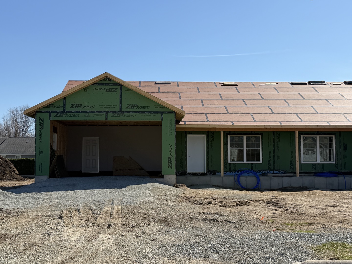 a front view of a house