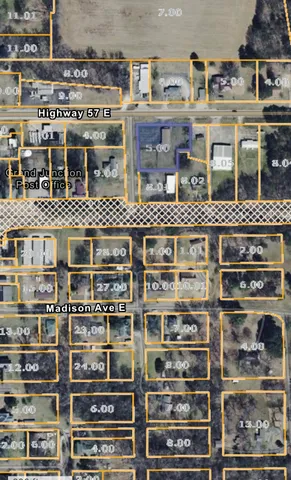 a front view of a building