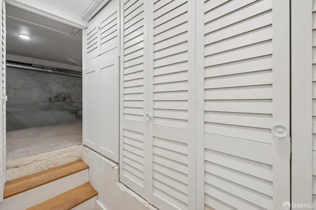 a view of a street with stairs