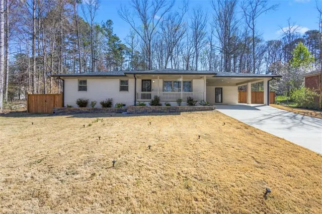 a front view of house with yard