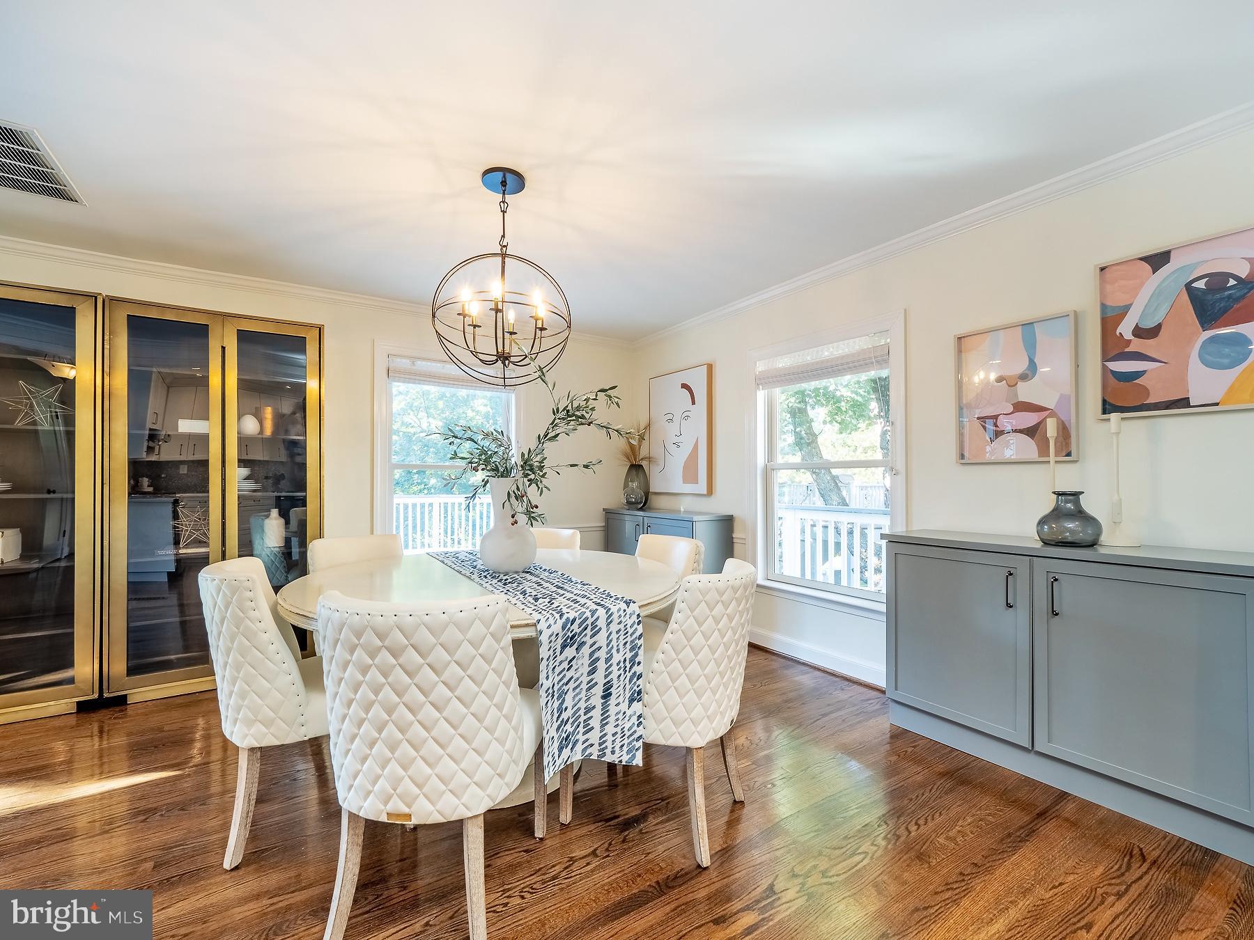 5606 Jordan Road Bethesda, MD 20816 - Photo 16 of 49 Dining room with custom built-ins