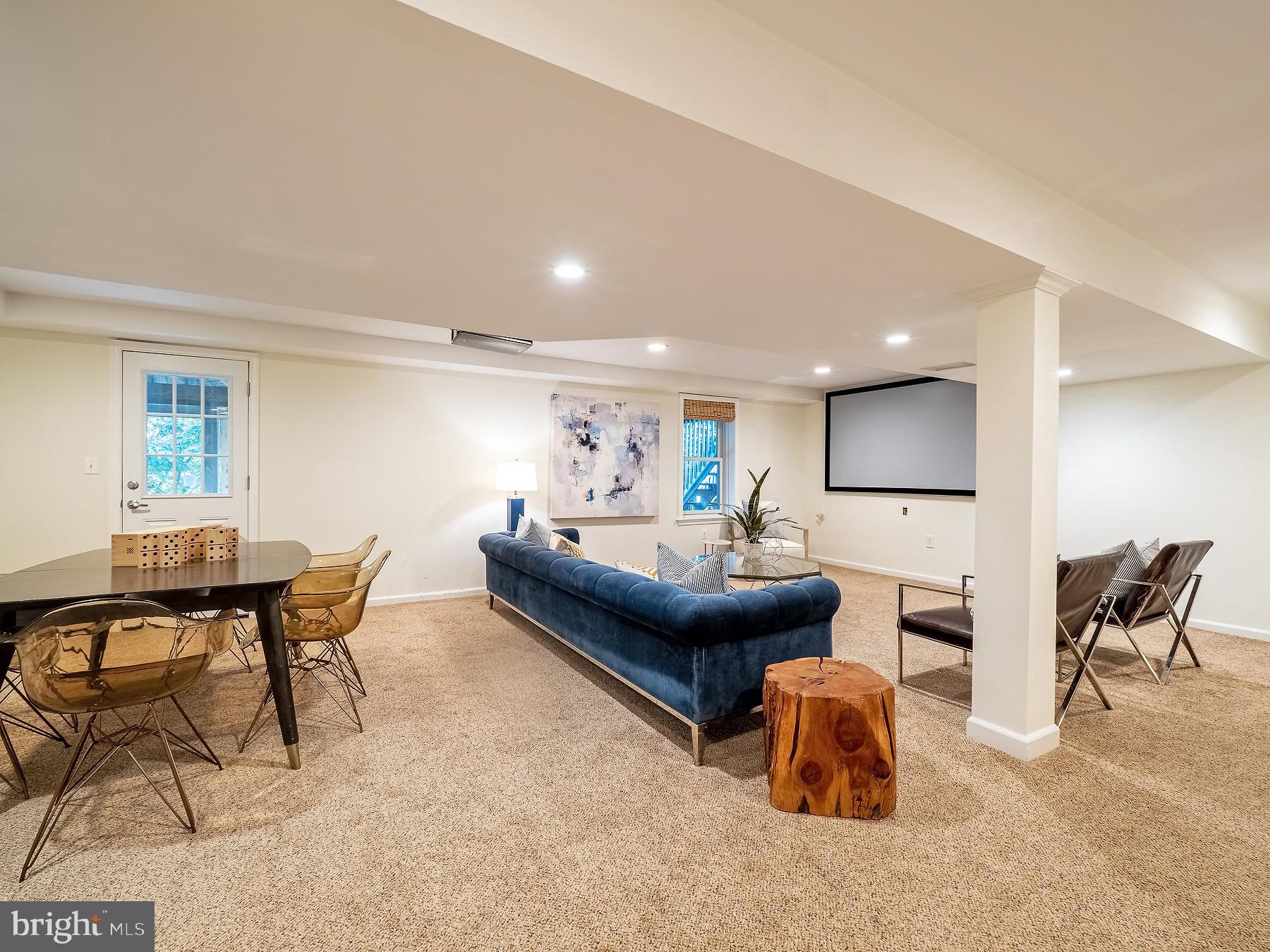 5606 Jordan Road Bethesda, MD 20816 - Photo 28 of 49 Rec room with projector and movie screen