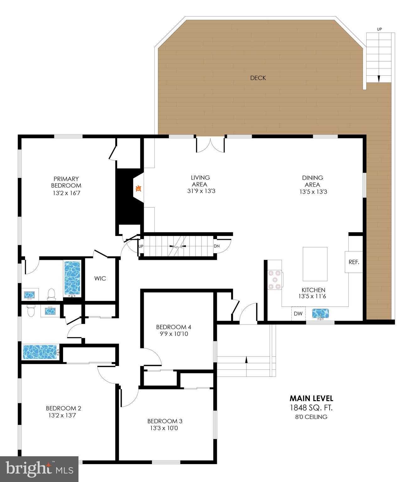 5606 Jordan Road Bethesda, MD 20816 - Photo 47 of 49 Main level floor plan