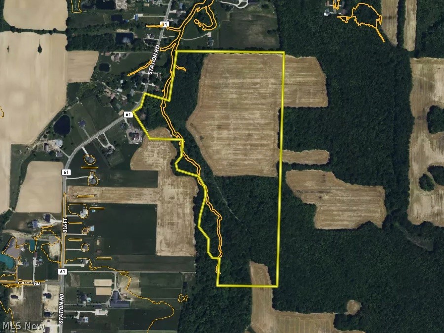 Station Road Columbia Station, OH 44028 - Photo 21 of 22 Aerial Survey Map. Illustrating the property's boundary and surrounding geographic features