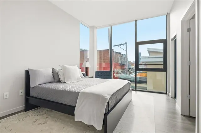 a view of a balcony with city view