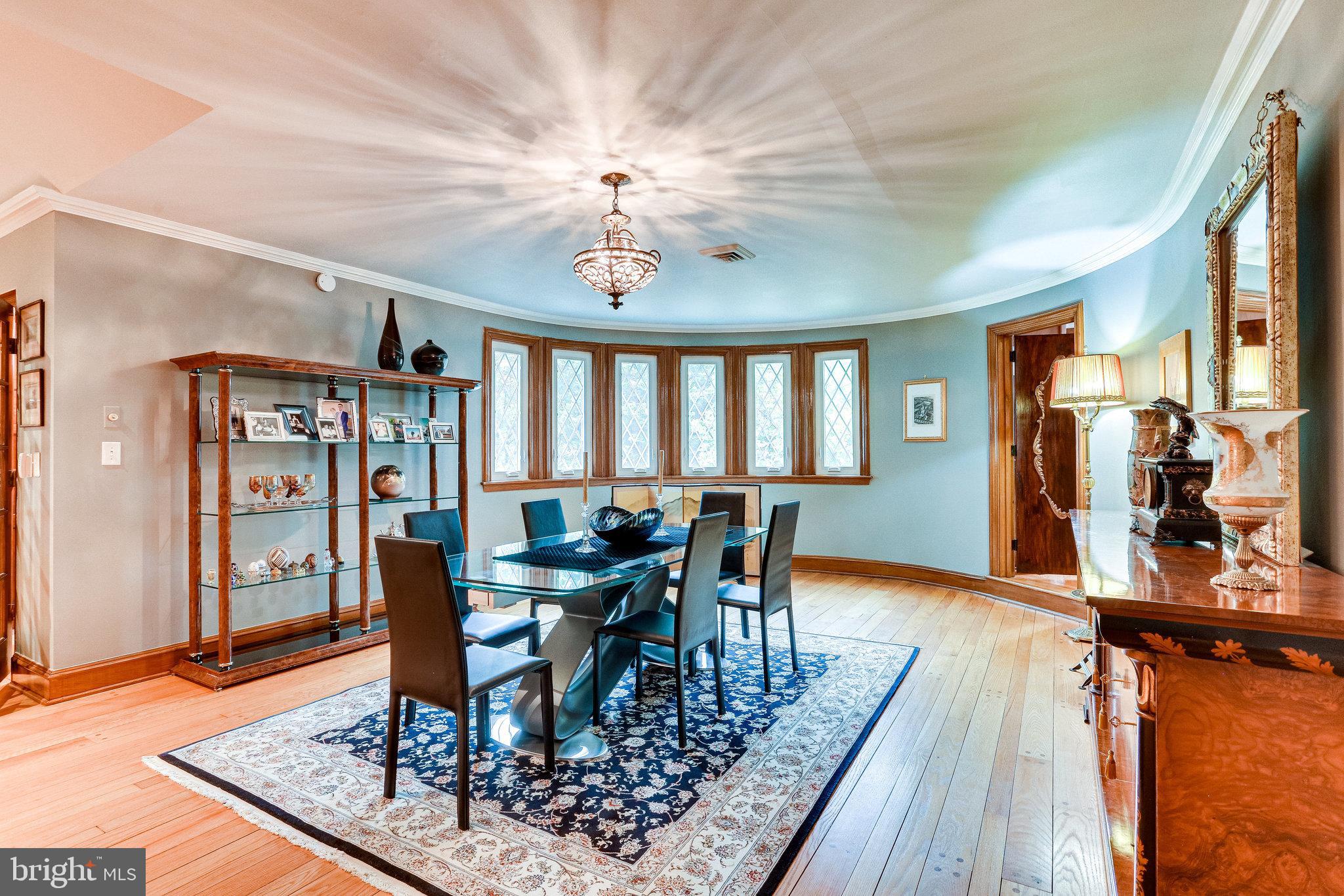8212 Old Georgetown Road Bethesda, MD 20814 - Photo 8 of 49 Dining room with view of rounded windows.