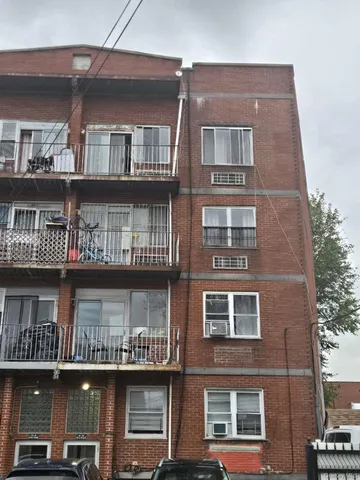 a front view of a building