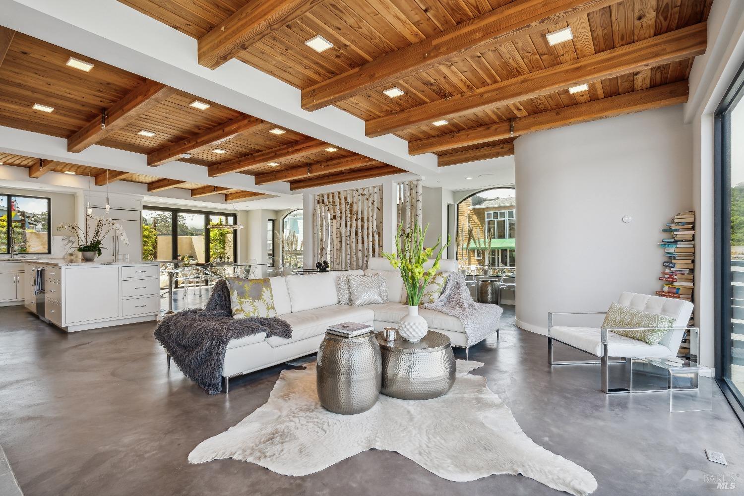 15 Gate 6 1/2 Road Mill Valley, CA 94941 - Photo 15 of 33 a living room with furniture and a chandelier