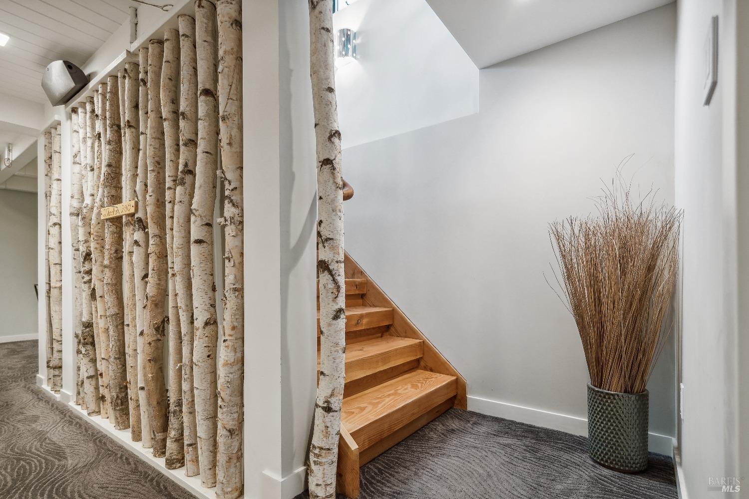 15 Gate 6 1/2 Road Mill Valley, CA 94941 - Photo 25 of 33 a view of a staircase with white walls and railing