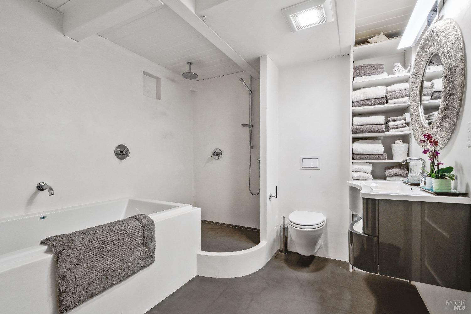 15 Gate 6 1/2 Road Mill Valley, CA 94941 - Photo 32 of 33 a white toilet sitting next to a bath tub