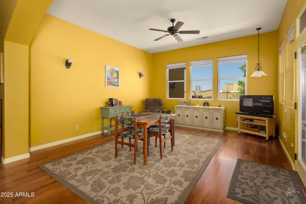 a view of a living room and bathroom