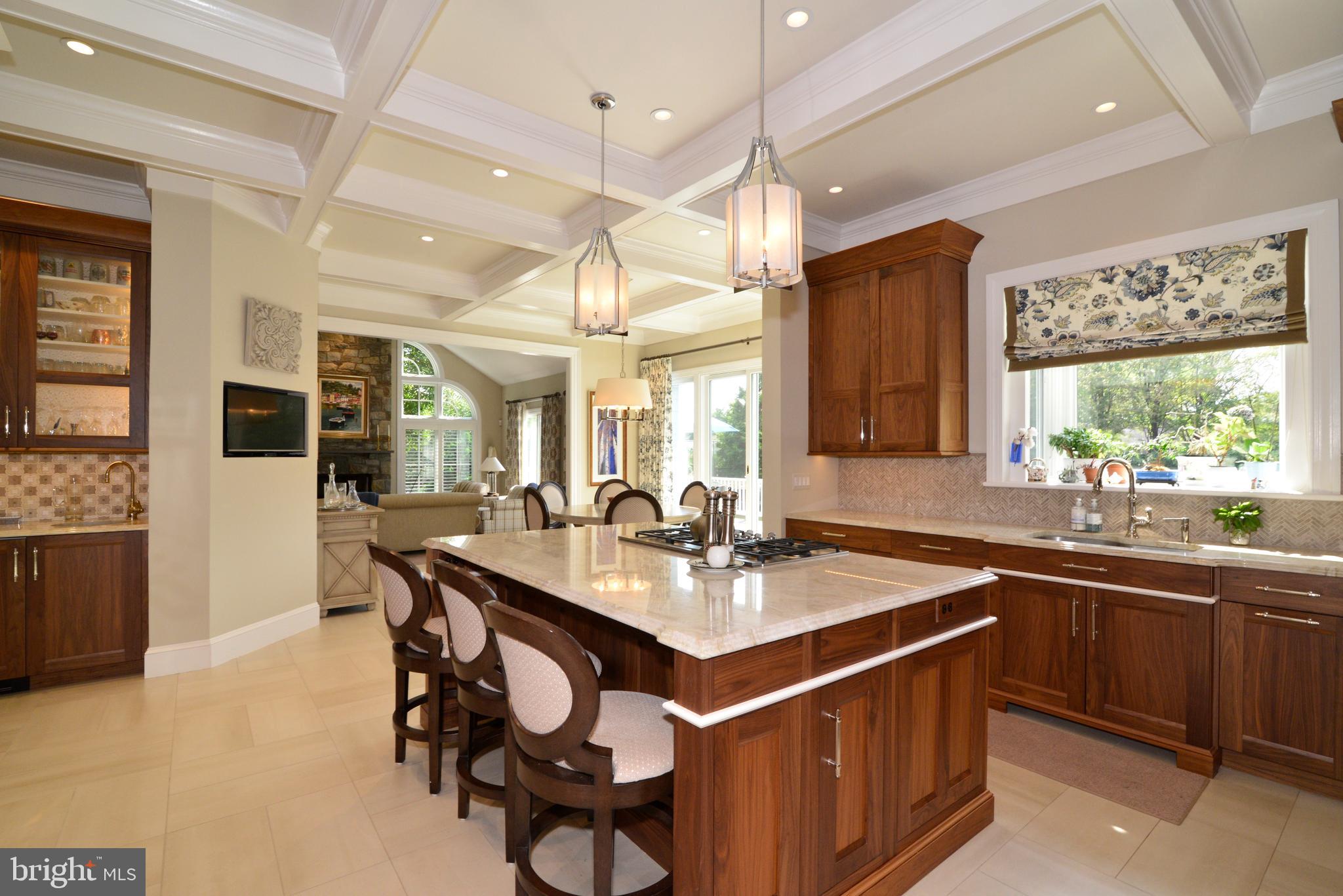 10507 Wickens Road Vienna, VA 22181 - Photo 13 of 59 Stunning Kitchen with Dramatic Coffered Ceiling.