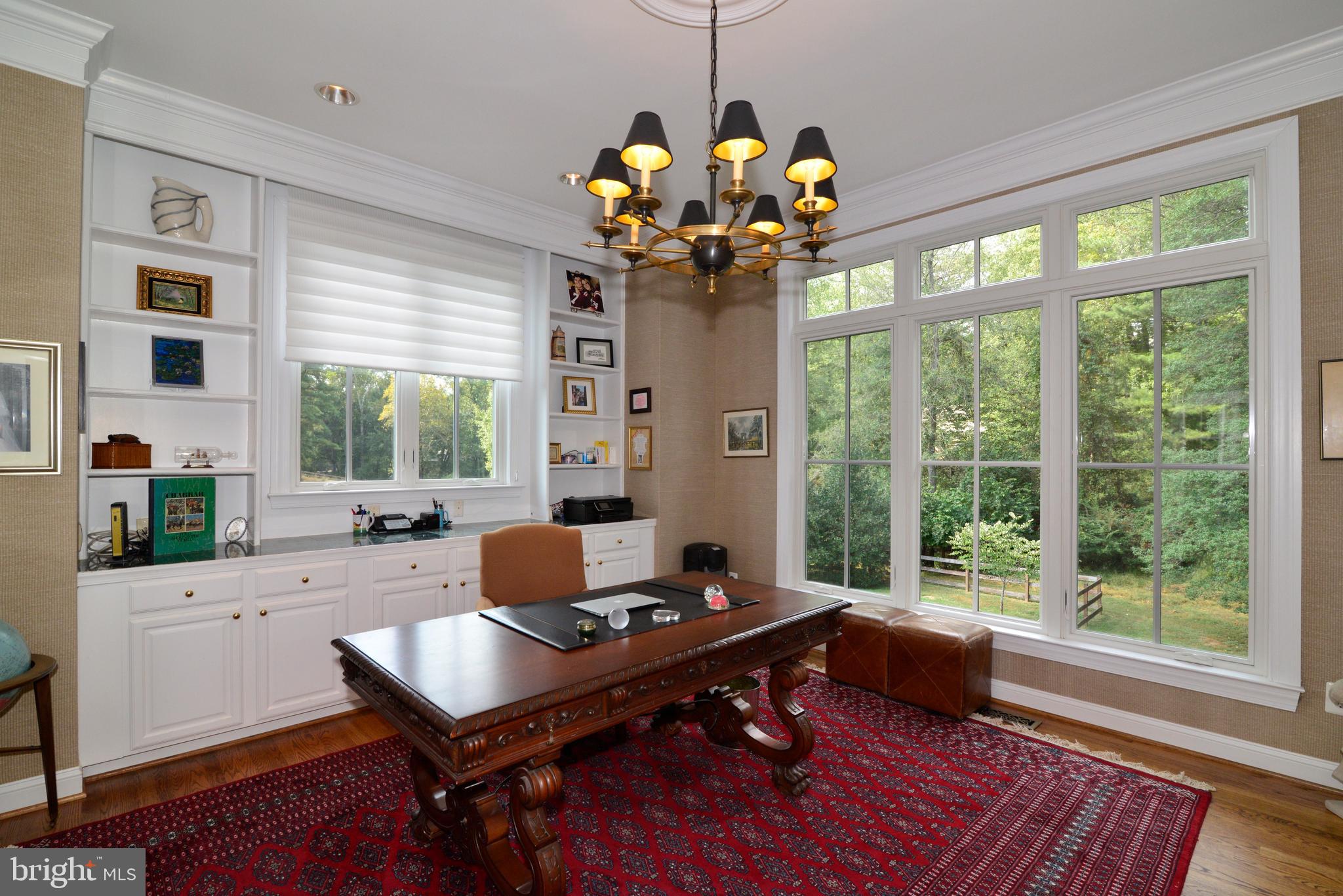 10507 Wickens Road Vienna, VA 22181 - Photo 25 of 59 Main Level Library w/Two Walls of Custom Built-Ins