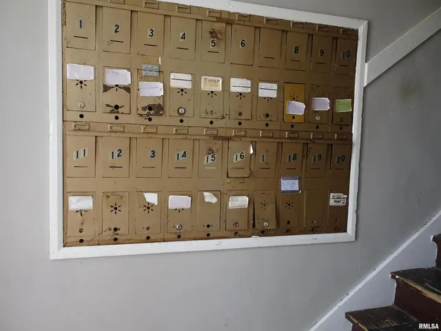 a bathroom with a mirror