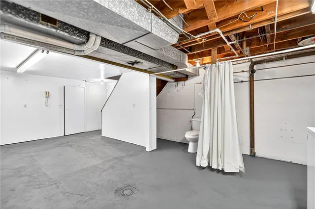 a view of room with stairs