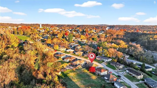an aerial view of multiple house