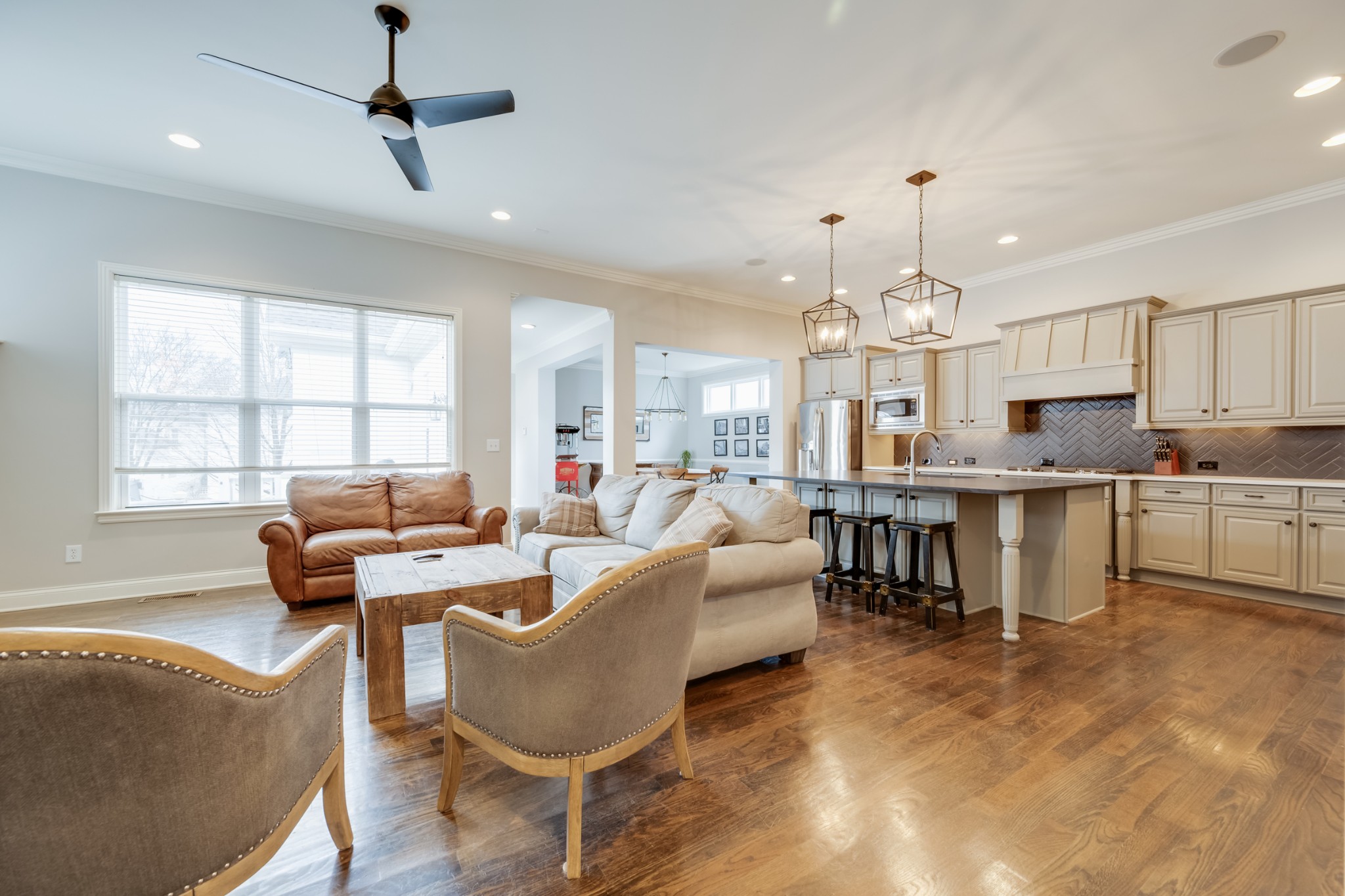 523 Ardmore Place Franklin, TN 37064 - Photo 10 of 24 a living room with furniture kitchen view and a large window