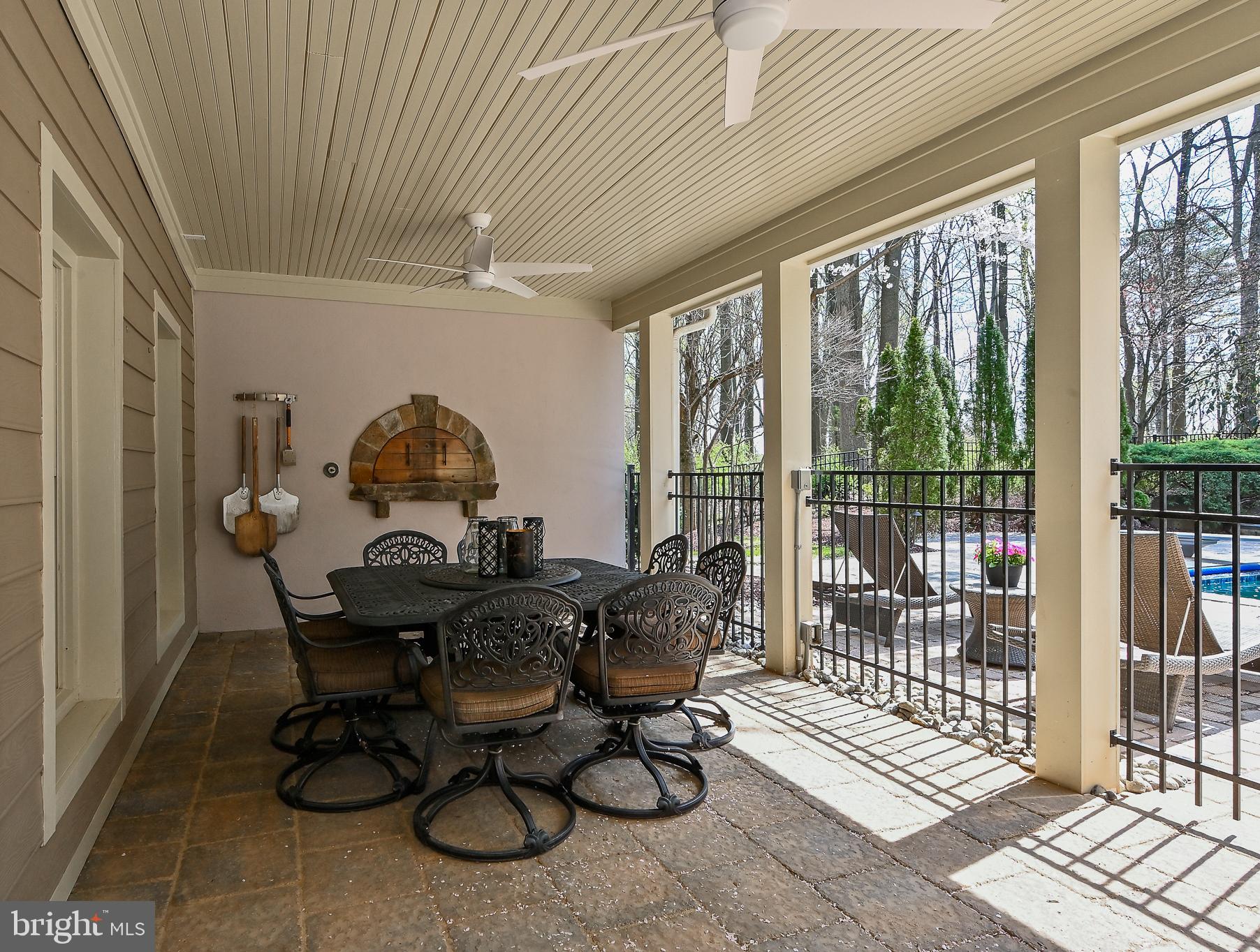 10303 Forest Maple Road Vienna, VA 22182 - Photo 52 of 55 Covered Patio with Built-in Brick Oven