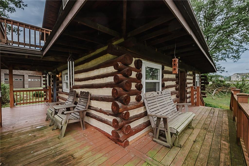 173 Anthony Road Indiana, PA 15701 - Photo 17 of 49 a view of outdoor seating space with wooden floor and stairs