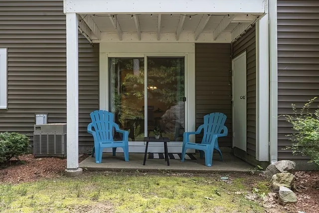a view of a yard with a tree