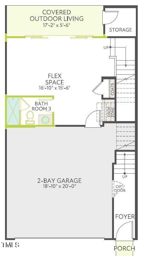 4505 Mint Leaf Lane Raleigh, NC 27612 - Photo 17 of 20 EL 35 1st Floor Diagram