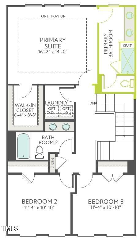 4505 Mint Leaf Lane Raleigh, NC 27612 - Photo 19 of 20 EL 35 3rd Floor Diagram