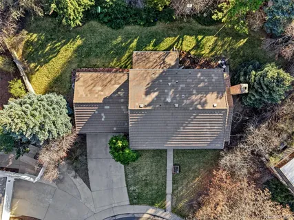 an aerial view of multiple house