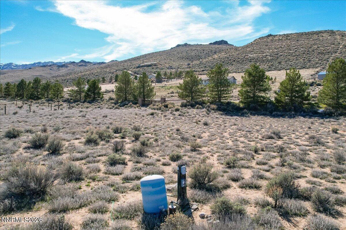 a view of a terrace with a garden