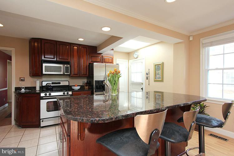 8209 Maple Ridge Road Bethesda, MD 20814 - Photo 21 of 26 Gourmet Kitchen Breakfast Bar, Skylight