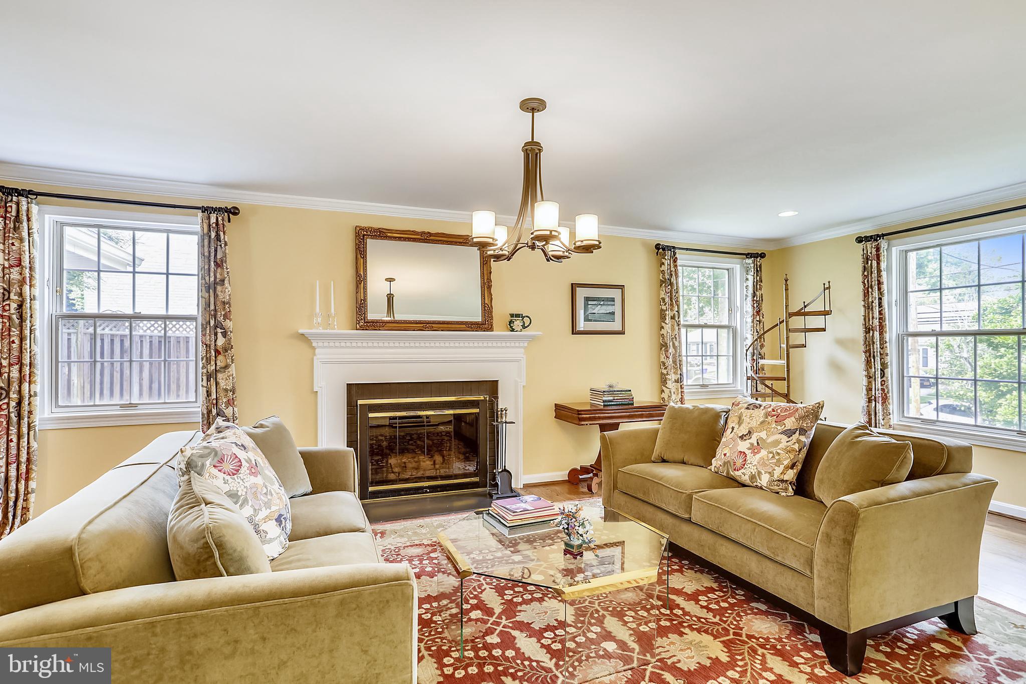 5016 Sangamore Road Bethesda, MD 20816 - Photo 5 of 31 Living room with fireplace