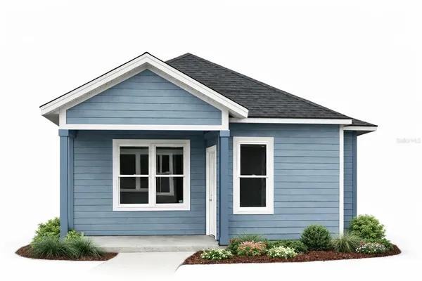 a front view of a house