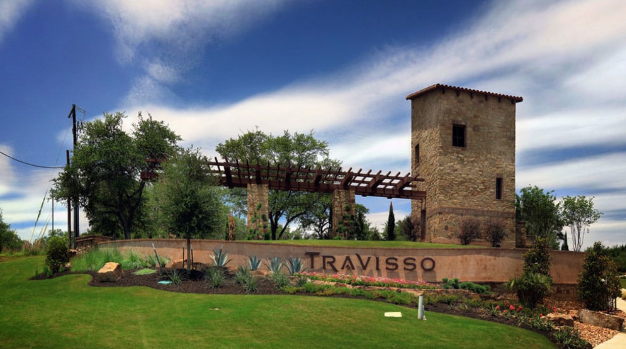 1912 Montella Way Leander, TX 78641 - Photo 19 of 31 a sign of golf club on a wall under a tree