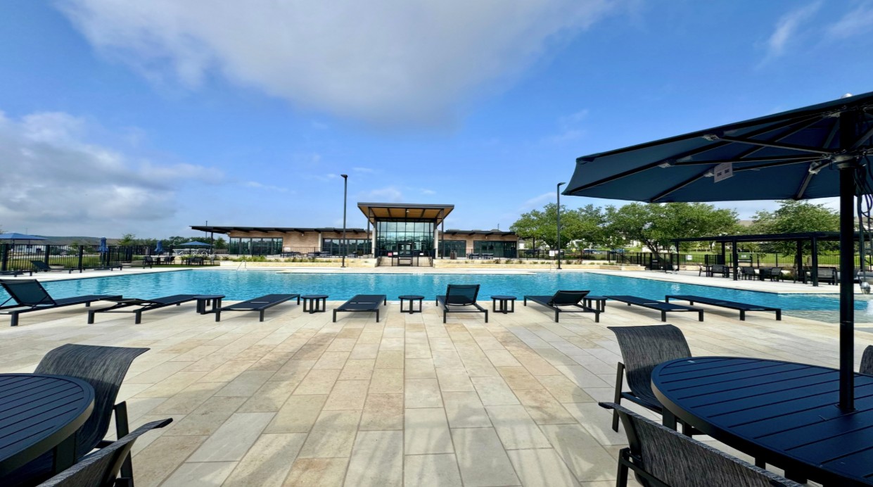 1912 Montella Way Leander, TX 78641 - Photo 25 of 31 an outdoor space with seating area and barbeque oven