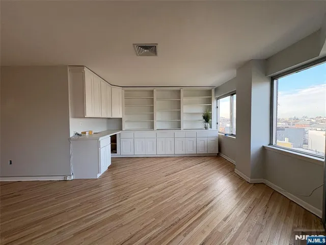 a view of a glass door