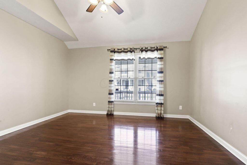 6163 Jennis Road Westerville, OH 43081 - Photo 14 of 44 • New hardwood flooring ~ 2016
• Tan painted walls
• Vaulted ceiling
• Lighted ceiling fan
• Plant ledge
• 2” blinds
• Drapes remain