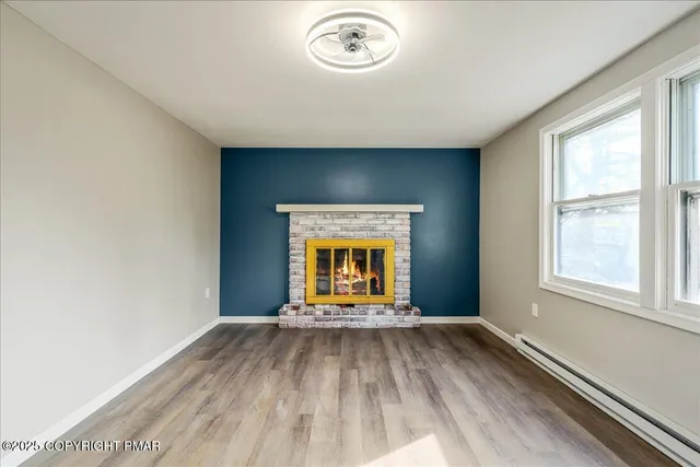 an empty room with a window