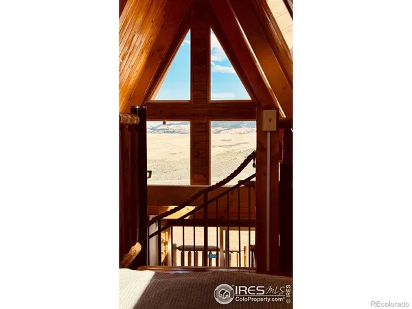 a open area with a small yard