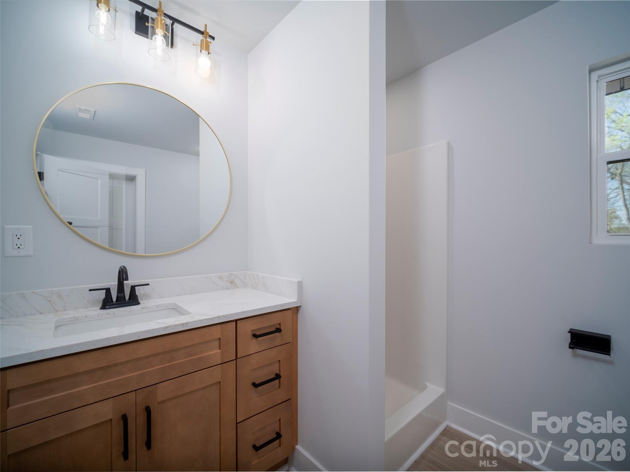 1325 Armstrong Road Belmont, NC 28012 - Photo 26 of 33 a bathroom with a sink a vanity and a mirror