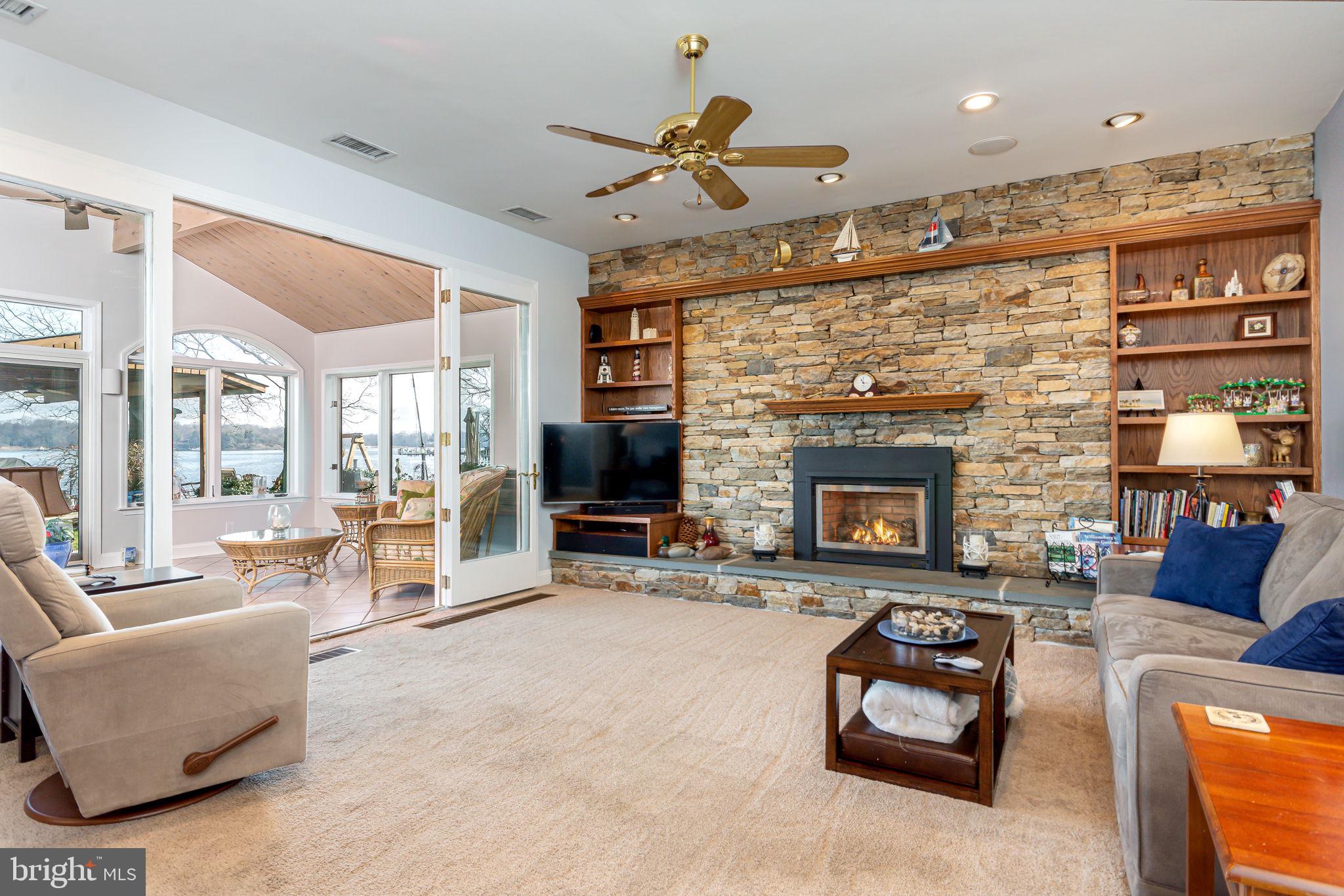 495 Maple Road Severna Park, MD 21146 - Photo 15 of 49 Great Room with gas fireplace.