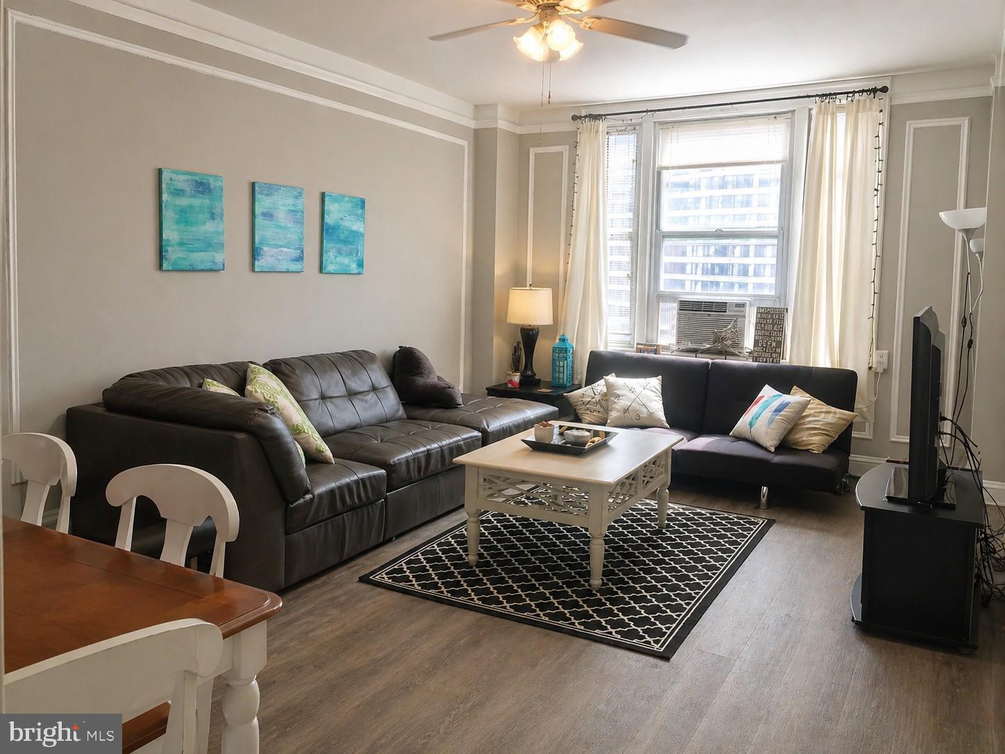 rendering of living room with vinyl flooring