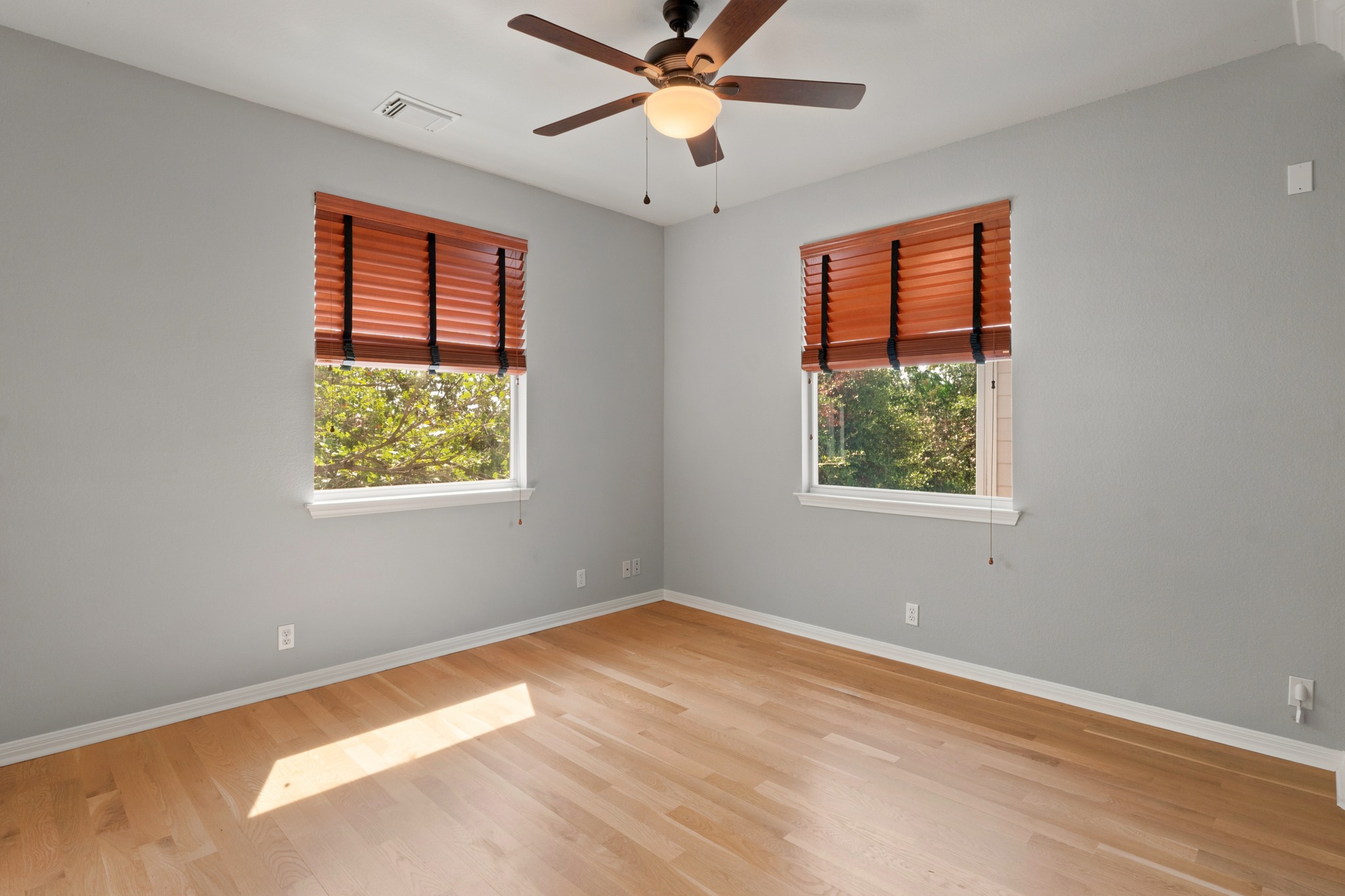 4508 Duval Road, Unit 604 Austin, TX 78727 - Photo 18 of 34 Head upstairs on solid oak hardwood steps and risers (summer 2018) that lead up into the main second-floor living spaces