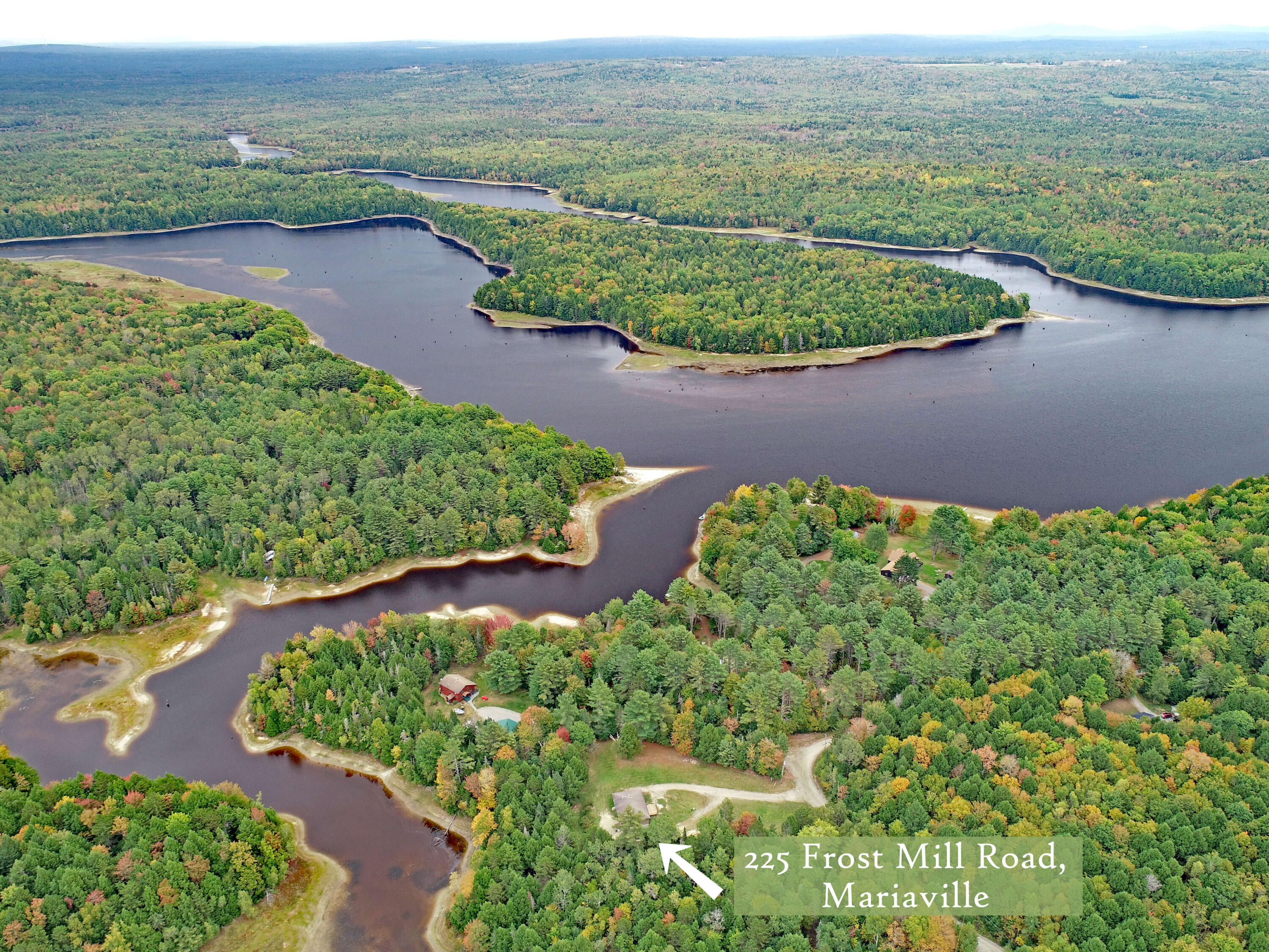 225 Frost Mill Road Mariaville, ME 04605 - Photo 3 of 51 Aerial (3), label