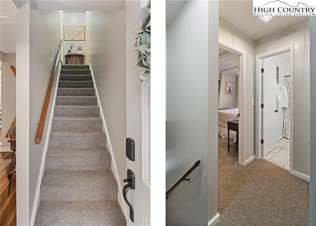 24 Creekside Court, Unit A Banner Elk, NC 28604 - Photo 10 of 24 a view of entryway and hall with wooden floor